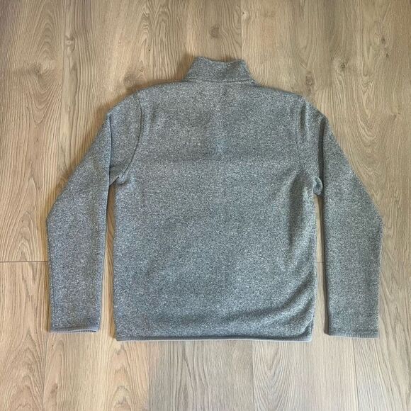 J. Crew Sweater Men's Medium Gray Polyester Long Sleeve Stretch Half-Zip - Picture 2 of 6